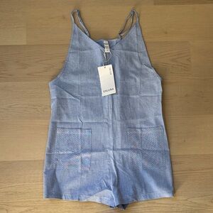 NWT Denim Striped Romper Size XS